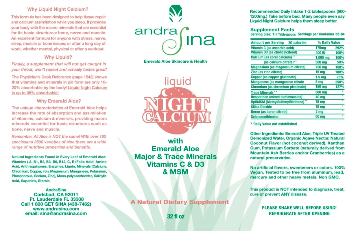 LIQUID Night Calcium + Minerals<br> 32 oz.