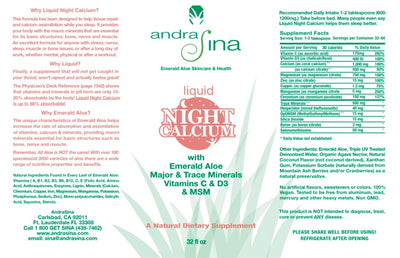 LIQUID Night Calcium + Minerals<br> 32 oz.