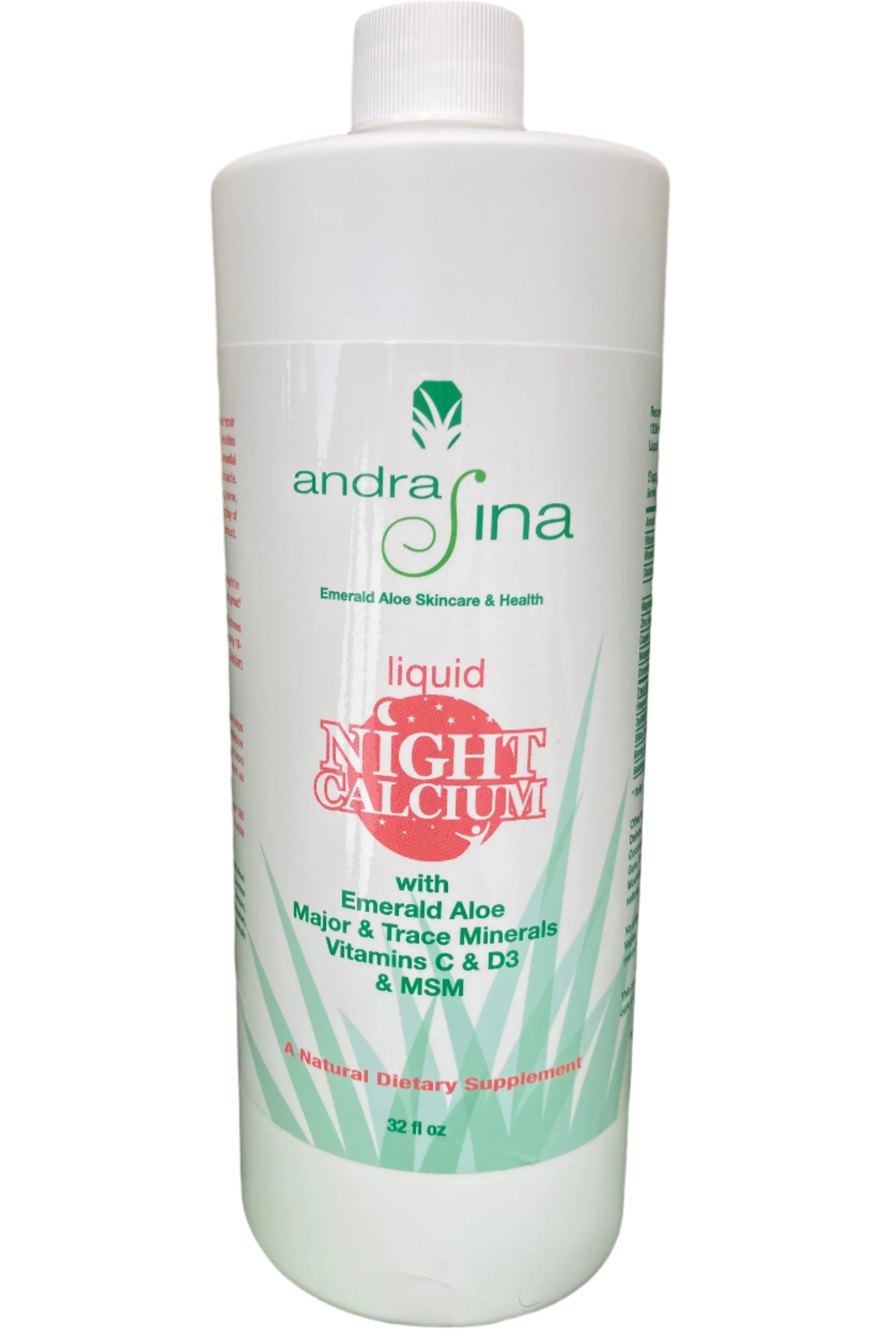 Emerald Aloe Night Calcium Liquid Vitamins 32 oz. - Andra Sina